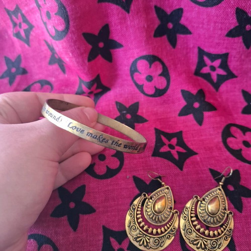 Vintage boho style jewelry set used, multicolored