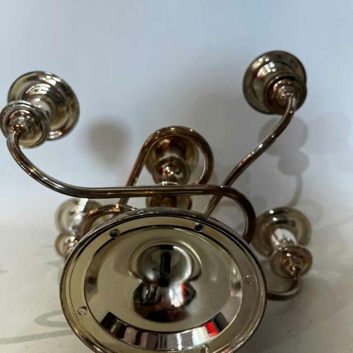 Vintage silver-plated 5-arm candlestick with curved arms 22x27