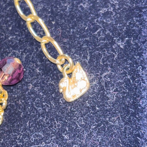 Swarovski vintage necklace gold color
