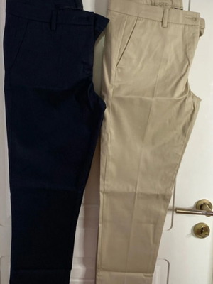 Set of two women's office pants, United Colors of Benetton, black and beige