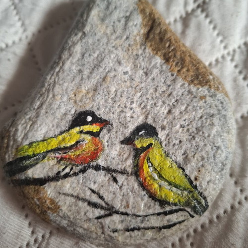 Hand-painted stone