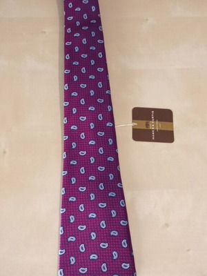Hawes & Curtis London silk tie fuchsia new