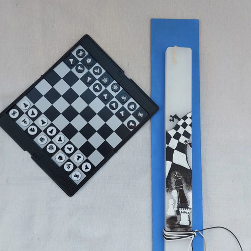 Painted candle and gift magnetic thin travel chess new