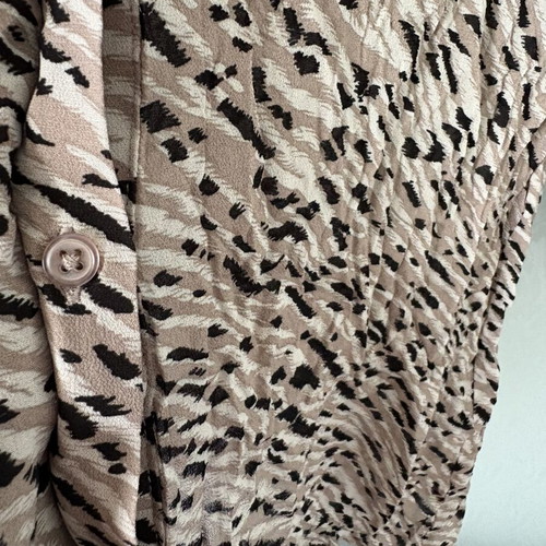 Levete Room animal print shirred blouse, size XS