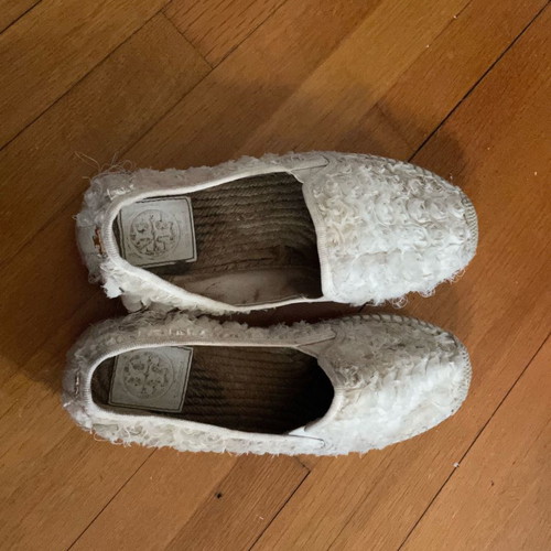 Espadrilles used size 37 with beige flowers