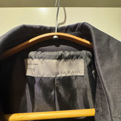 Zara Basic Women's Black Trench Coat Size S Used