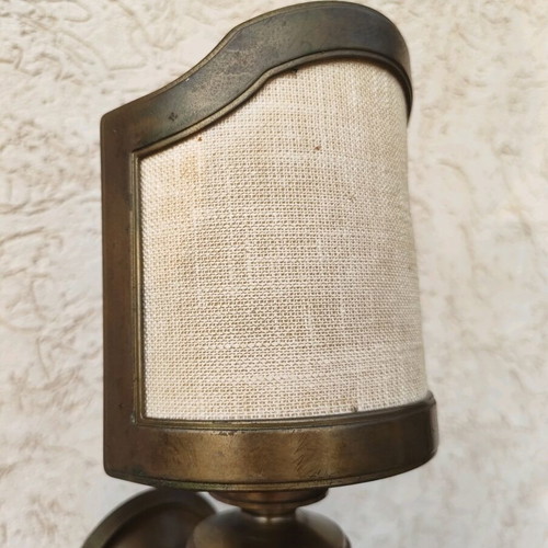 Leo Koek Verlichting lamp used, vintage brass wall light