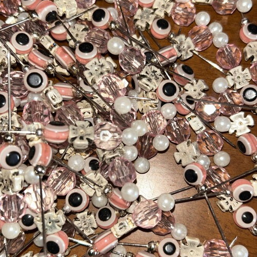 Set of 95 pink girl baptism pins new