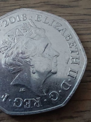 Νόμισμα 50 πένες ΗΒ 2018 Ελισάβετ Β΄ 5ο πορτρέτο Mrs. Tittlemouse