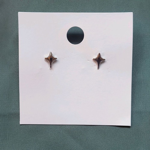 Star earrings new, silver