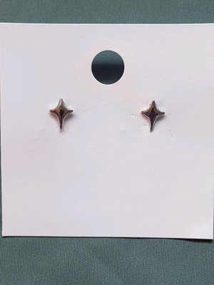 Star earrings new, silver