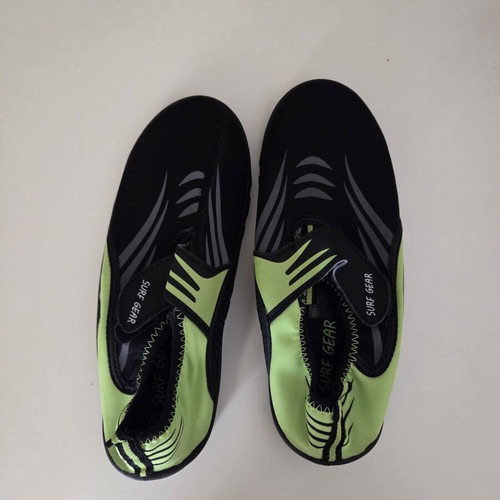 Surf Gear water shoes unisex size 38/39 used, black and lime green