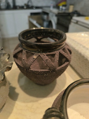 Set of 2 decorative ceramic tealight holders new