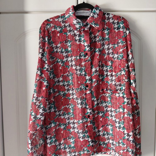 Vassia Kostara shirt like new, size Small, floral pattern