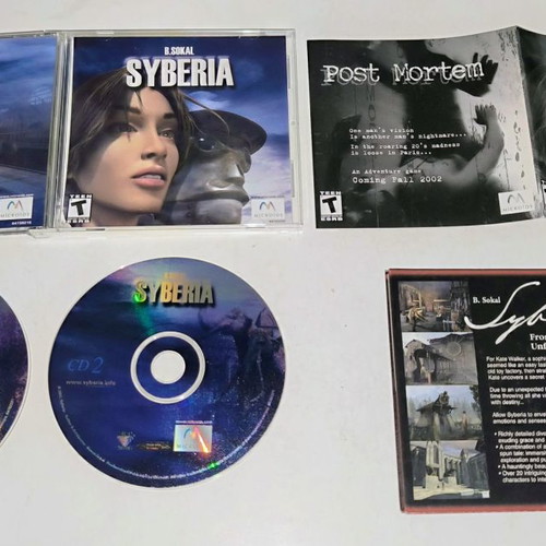 Syberia PC game used with big poster
