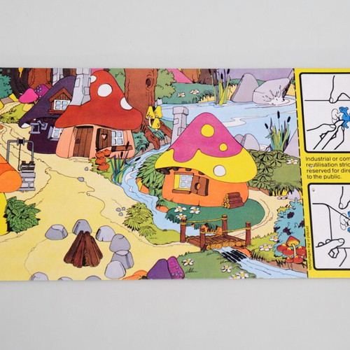 Smurfs Peyo 1983 Rub-Down Transfers Set like new with scraper