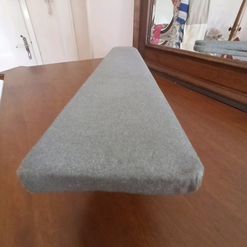 Sleeve ironing board like new, foldable metal with soft gray cover