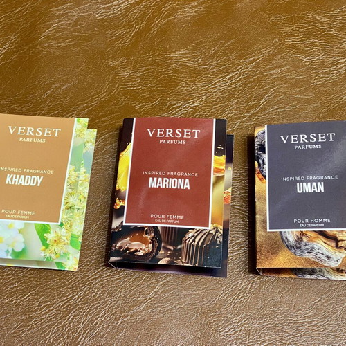 Verset Parfums tester set of 3 Eau de Parfum samples new