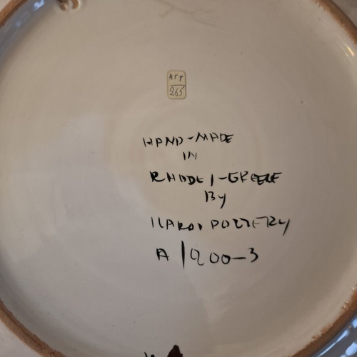 Ikaros Rhodes Decorative Plate φ34 Like New