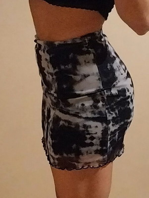 Mini skirt Cropp like new, black and grey, size XS