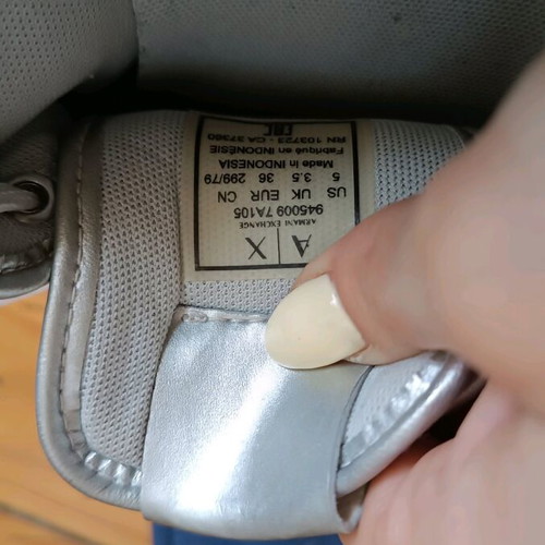 Armani Exchange shiny sneakers with sequins like new, gray