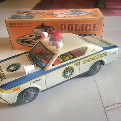 Tin car by Ananiadis used, 1950s vintage, collectible