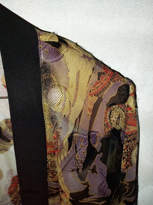 Semi-transparent summer coat used, multicolor, size XXL