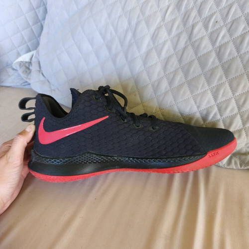 Nike LeBron Witness III athletic shoes like new, size 47, black with red sole