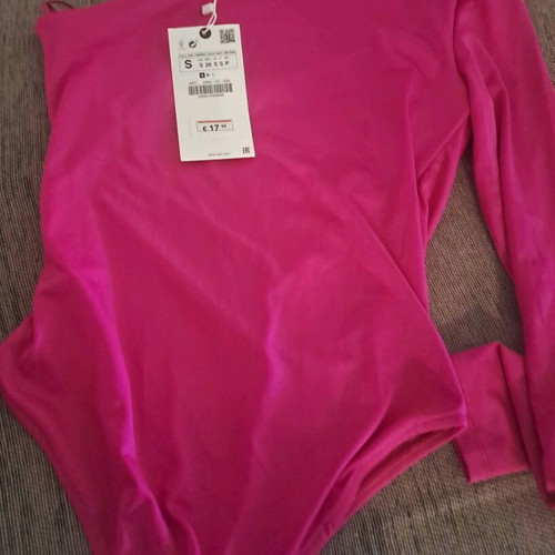 Zara women's bodysuit new, fuchsia, size S