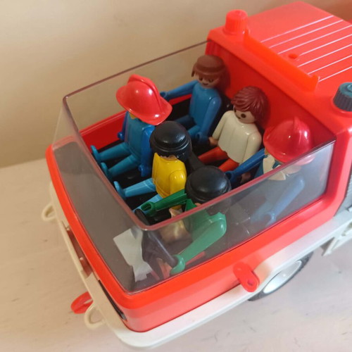 Playmobil vintage fire truck used