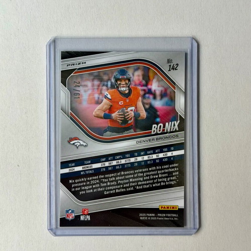 2025 Panini Prizm International Bo Nix #142 Kangaroo Prizm card new