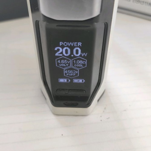 Wismec Luxotic DF Box Mod used, white pearl with silicone cover