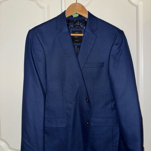 Massimo Dutti blue jacket and trousers like new, size 50