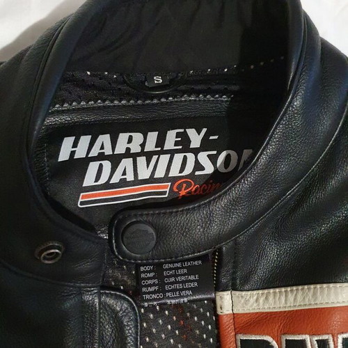 Harley Davidson Racing Eagle leather motorcycle jacket small like new