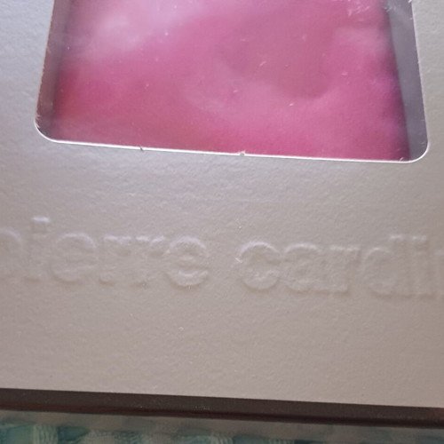 Pierre Cardin tie and pocket square set new, fuchsia silk