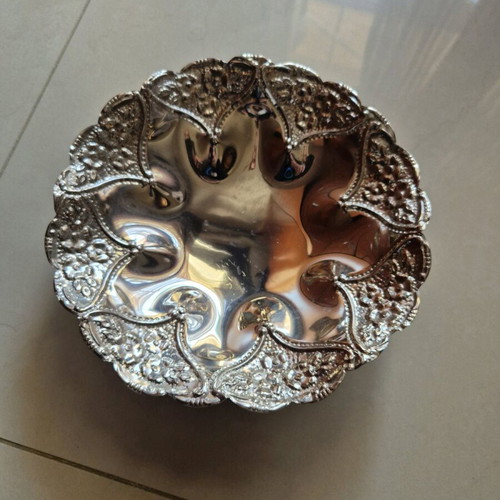 Silver-plated decorative bowl used