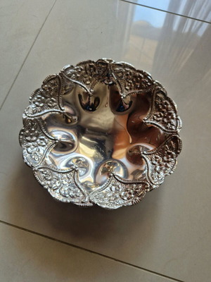 Silver-plated decorative bowl used
