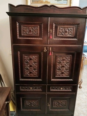Solid mahogany furniture used with 60-year-old carving