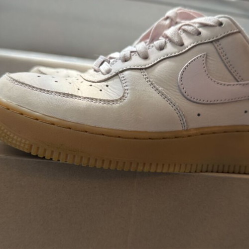 Nike Air Force 1 '07 Low used, Pearl Pink with Gum Light Brown sole, size 40