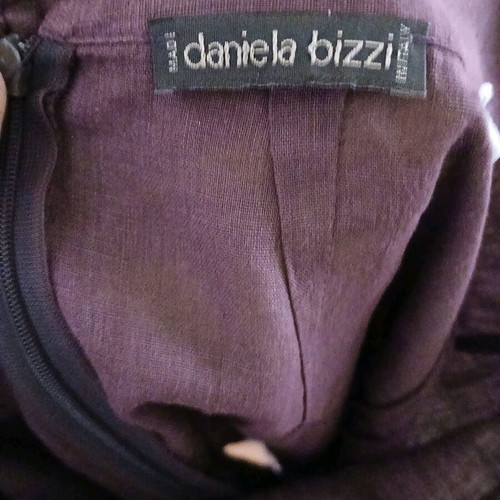 Daniela Bizzi small skirt used, linen fabric, eggplant color
