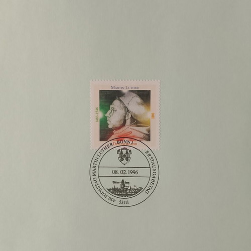 German stamp 1996 with first day Bonn postmark, like new