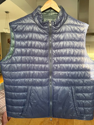 Henry Cottons sleeveless jacket like new, blue with green, size 56/Large