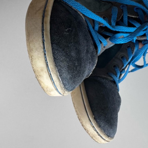 Kickers boys' shoes used, size 34, blue and gray
