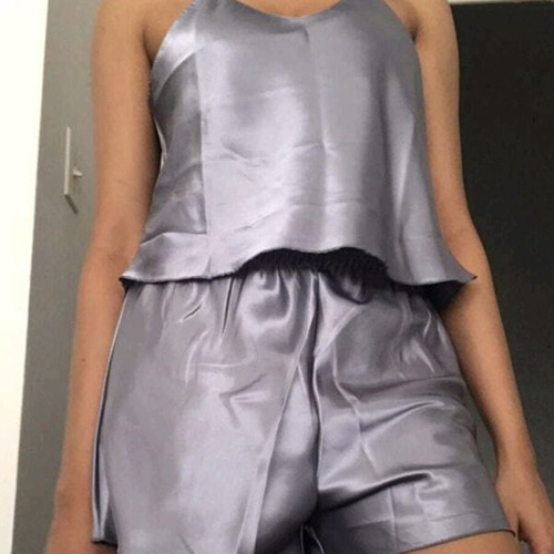 Primark satin pajama set new, gray and blue