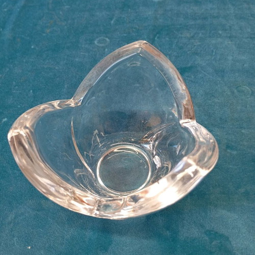 Crystal Tulip-Shaped Tealight Candle Holder like new with heat-resistant plate