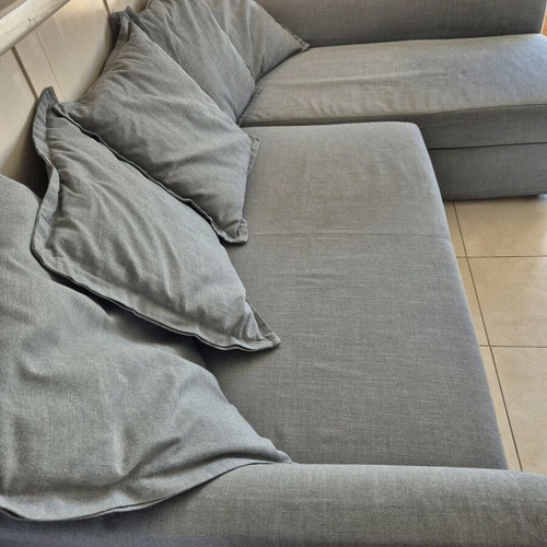 IKEA HOLMSUND corner sofa bed used with storage and washable covers