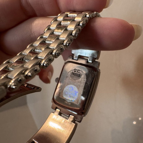 QMax watch used, water resistant, stainless steel, unisex, silver