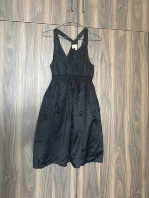Mini dress like new, black, summer style with smocked waist and lining