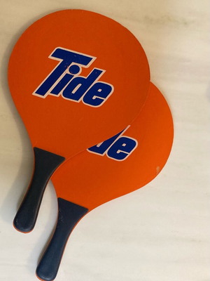 Tide vintage διαφημιστικές ρακέτες παραλίας, σετ 2