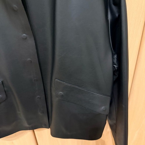 Zara leather jacket new, black, size L